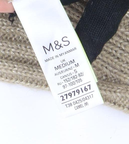 Marks and Spencer Women’s Beige Wool Roll Neck Tunic Jumper Size M