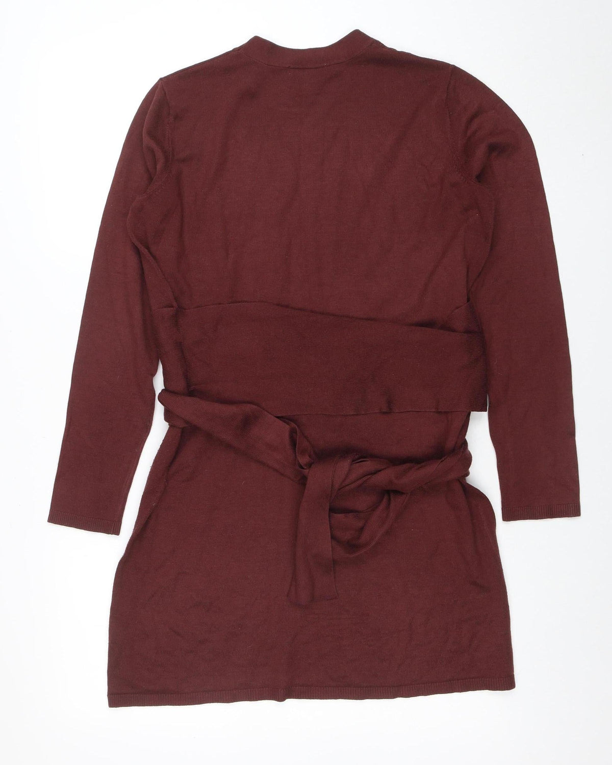 R Edition Womens Brown Long Sleeve Belted Cardigan Size 12