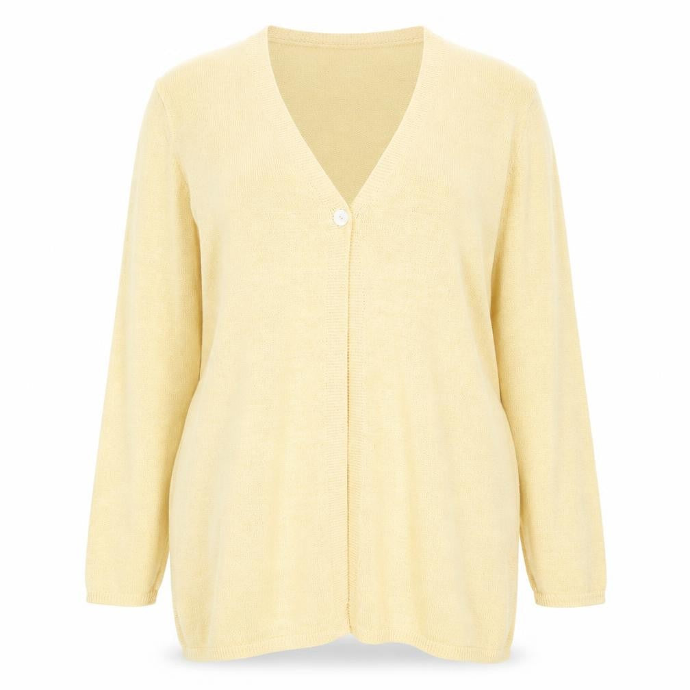Marks & Spencer Women’s Beige Size 16 V-Neck Knit Cardigan
