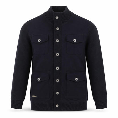 Old Boys Network Men's Black Stand-Up Collar Bomber Jacket Size S