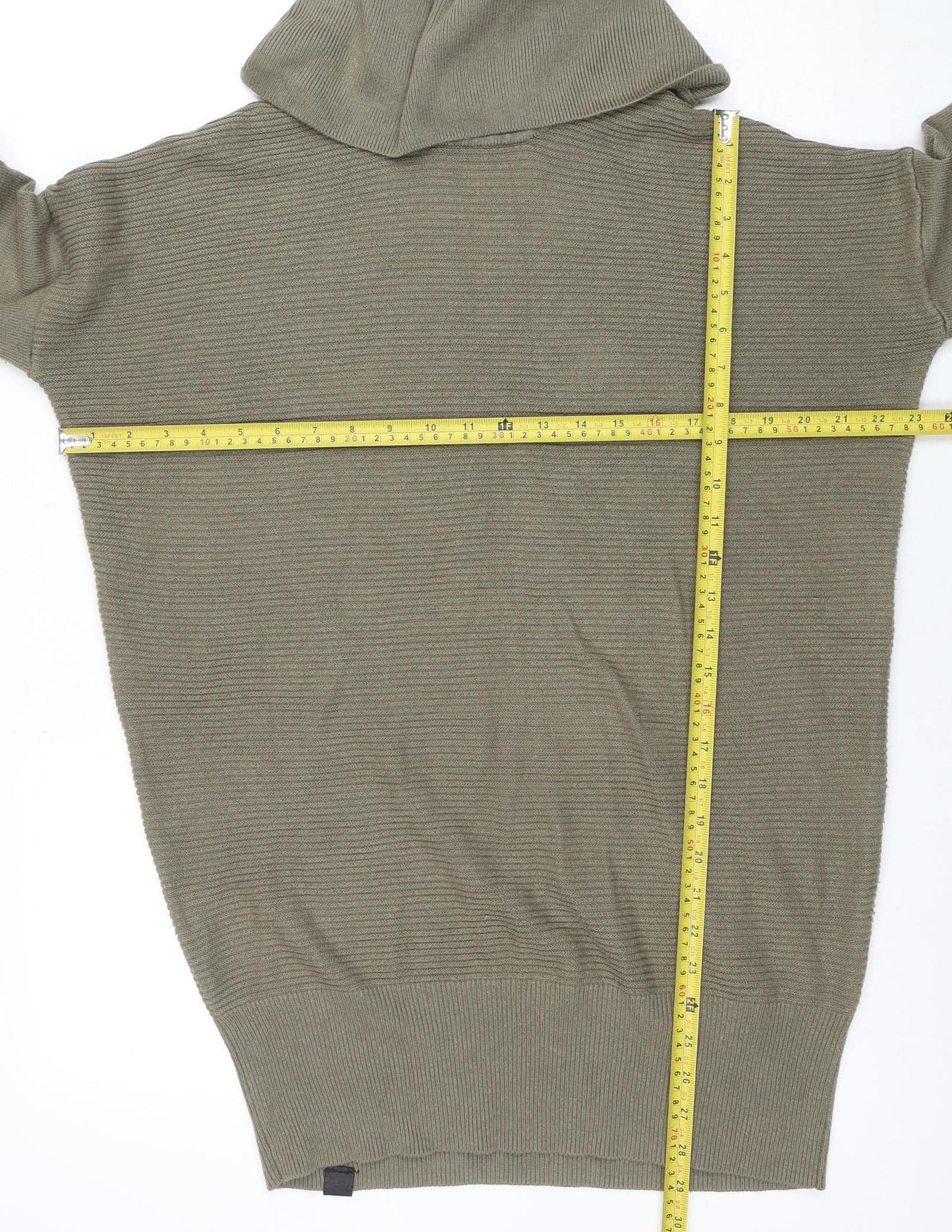 Bench Women's Green Roll Neck Knit Jumper Size M Long Sleeve