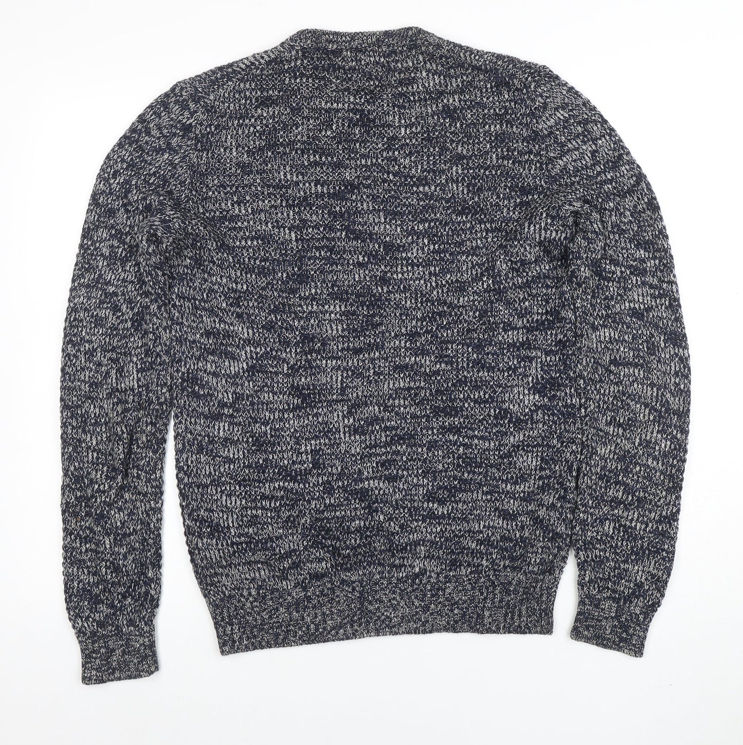 Reiss Men's Blue Chunky Knit Crew Neck Jumper Size S
