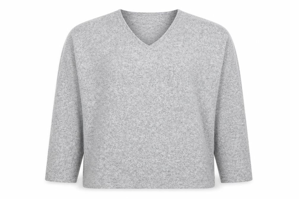 Next Women Grey V-Neck Knit Jumper Medium Regular Fit