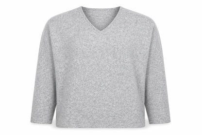 Next Women Grey V-Neck Knit Jumper Medium Regular Fit
