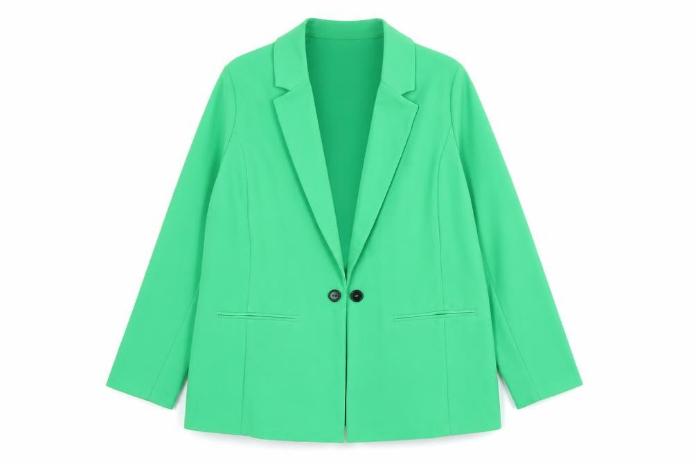 F&F Women’s Green Size 16 Classic Longline Two-Button Blazer