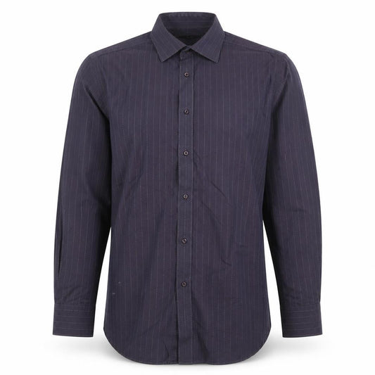 Jeff Banks Men’s Black Pinstripe Long Sleeve Cotton Dress Shirt M
