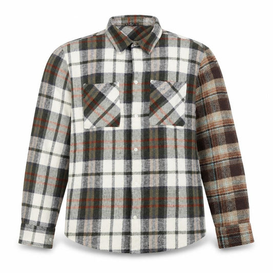 boohooMAN Men's Multicoloured Checked Flannel Button-Up Shirt M