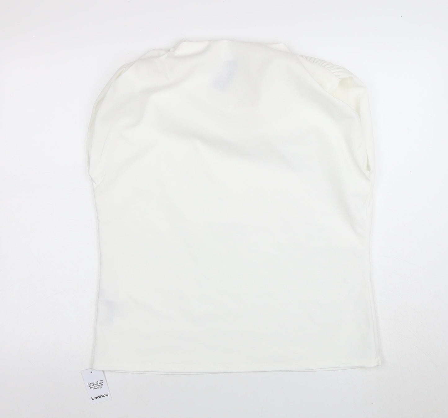 Boohoo Women's White Strapless Basic Stretch Tank Top Size 16
