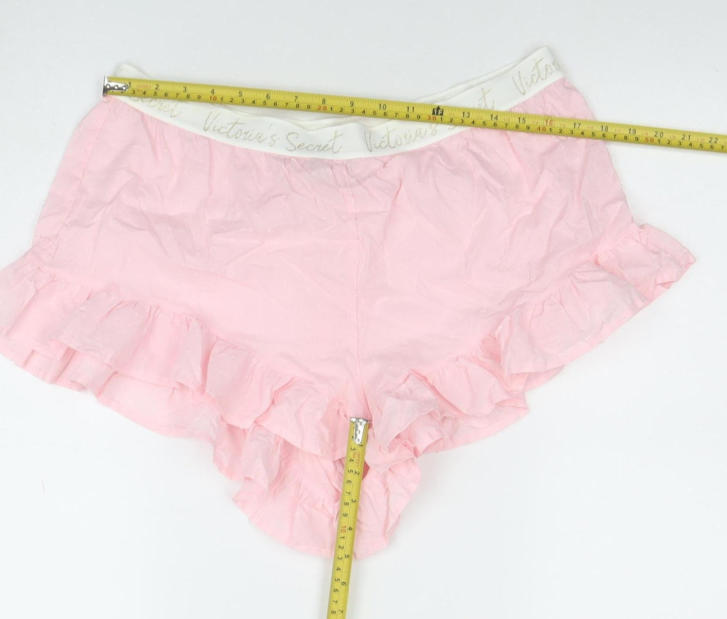 Victoria's Secret Women Pink Ruffle Sleep Shorts XL Lightweight Summer