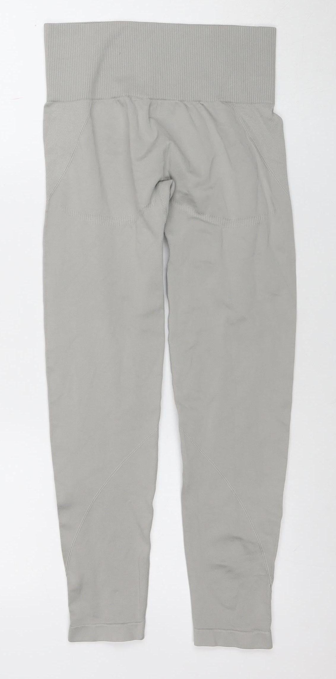 Powercut Womens Grey XL Seamless Stretch Activewear Leggings