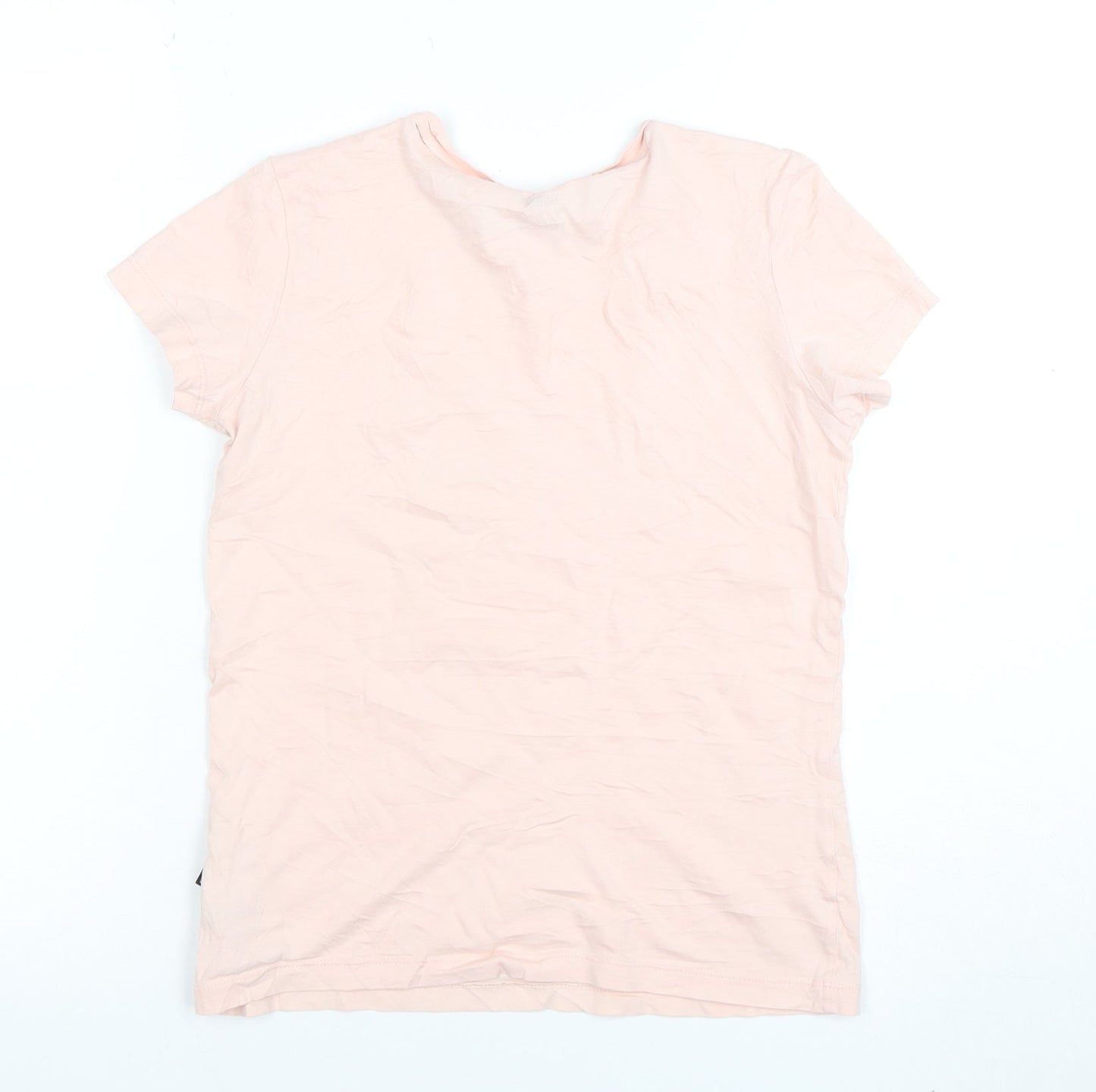 Puma Women's Pink Short Sleeve Classic Cotton Crew Neck T-Shirt XS