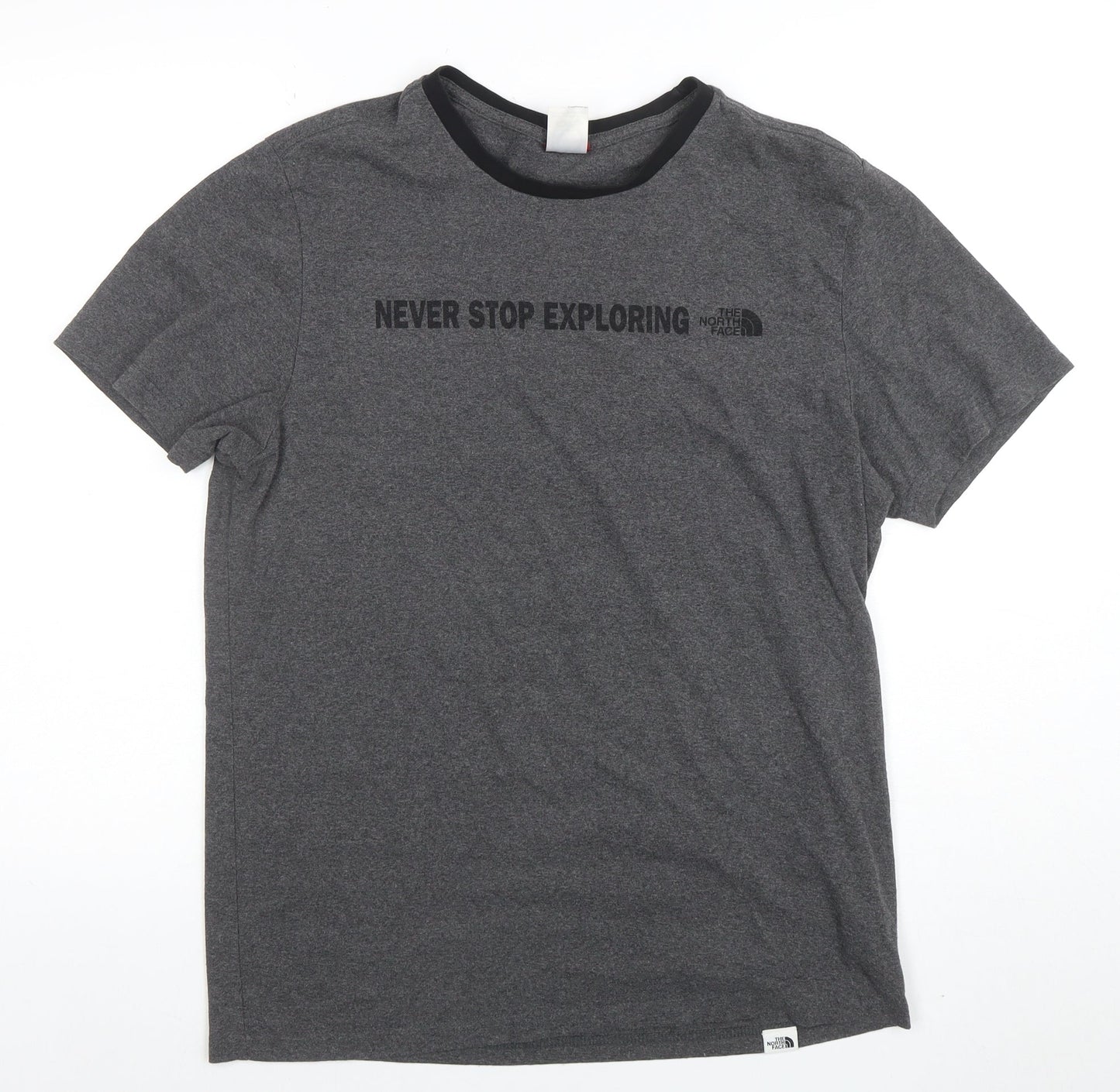 The North Face Men's Grey Crew Neck Regular Fit Outdoor T-Shirt M
