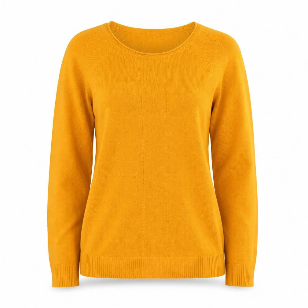 Tu Women’s Yellow Acrylic Long Sleeve Scoop Neck Jumper Size 10