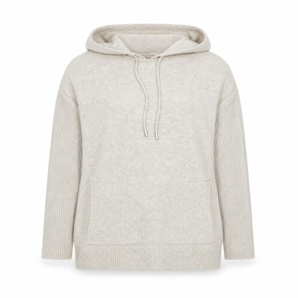 Cyrus Women’s Beige Hooded Pullover Sweater M Wool Blend