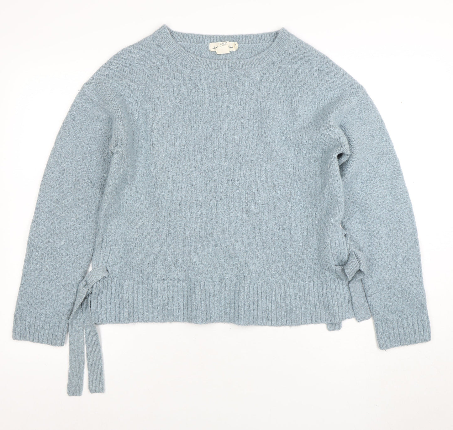 L.O.G.G. Women Blue Crew Neck Knit Pullover Jumper Size 8
