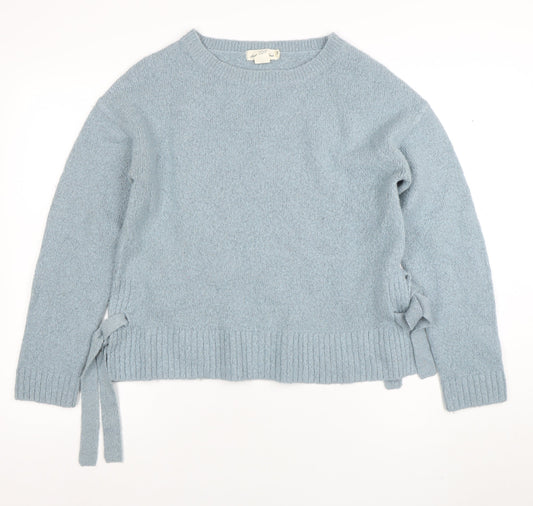 L.O.G.G. Women Blue Crew Neck Knit Pullover Jumper Size 8