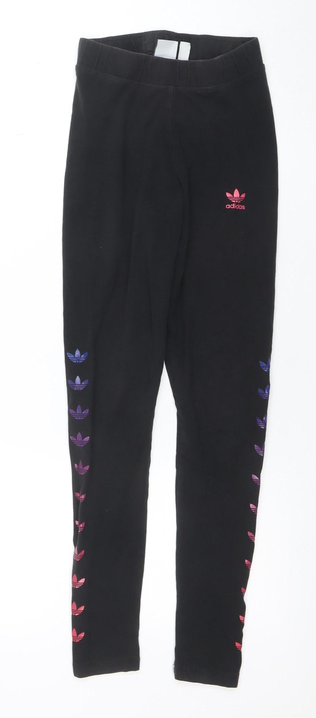 Adidas Womens Black XS Cotton Stretch Sports Leggings