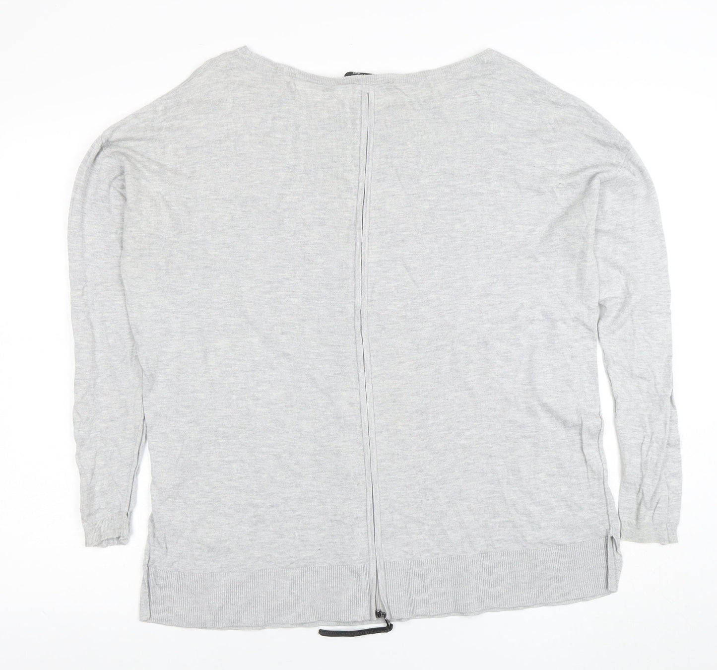 Betty Barclay Women's Grey Zip Knit Cardigan Size L