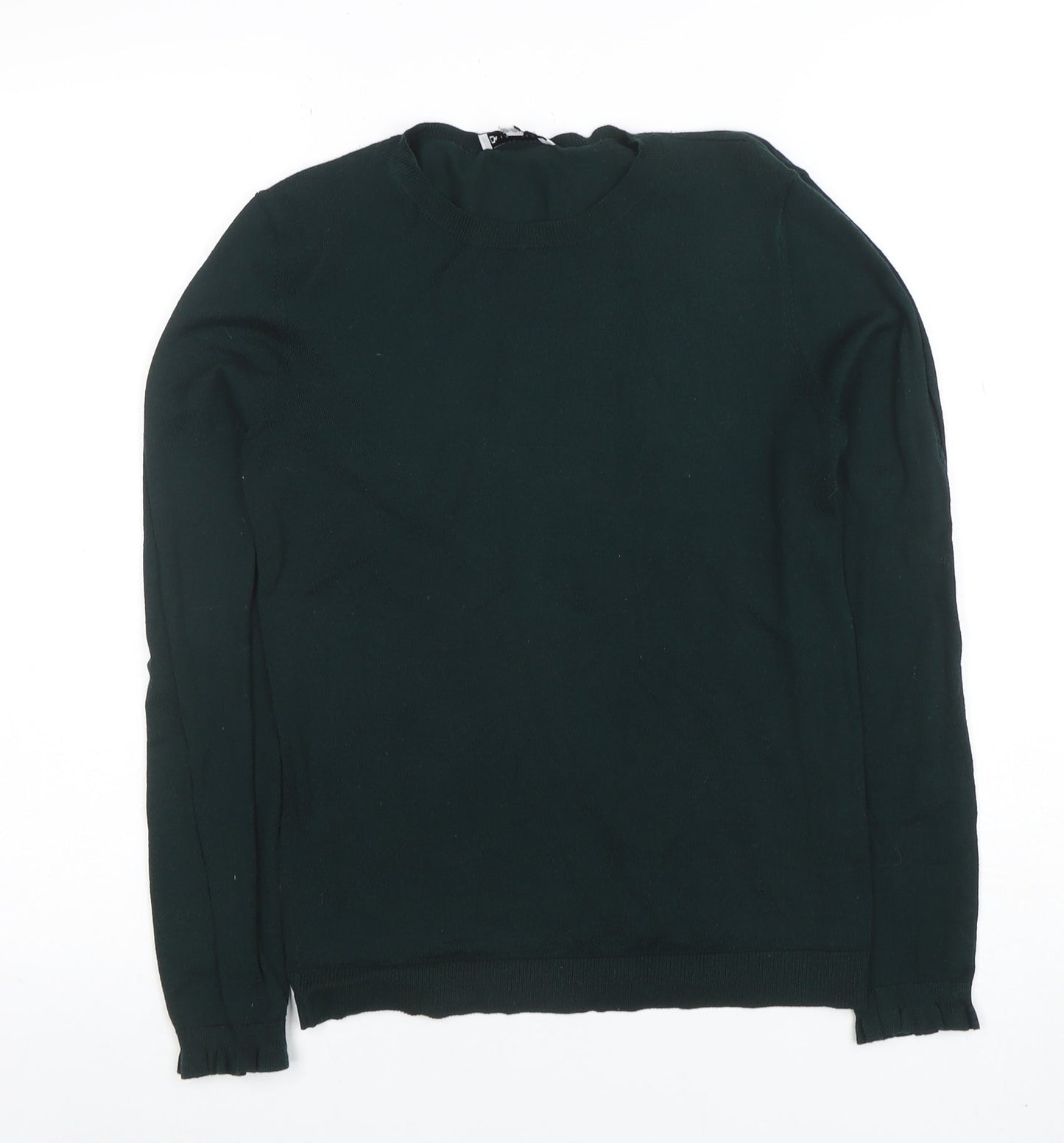 Warehouse Womens Green Crew Neck Long Sleeve Knit Jumper Size 10