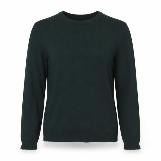 Warehouse Womens Green Crew Neck Long Sleeve Knit Jumper Size 10