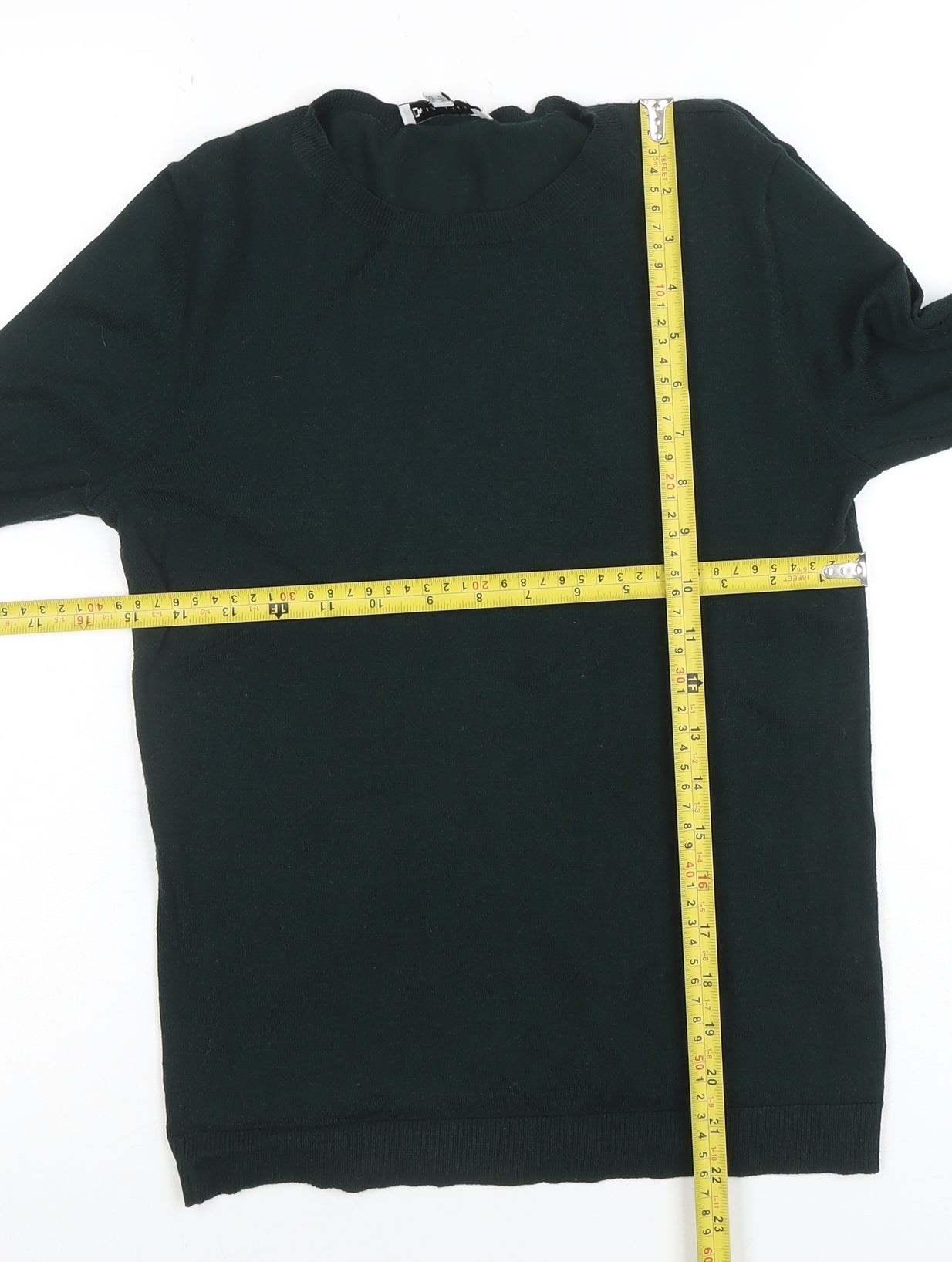 Warehouse Womens Green Crew Neck Long Sleeve Knit Jumper Size 10