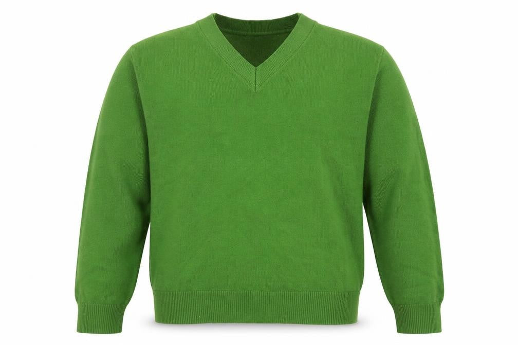 Marks & Spencer Men’s Green Wool Blend V-Neck Jumper Size M