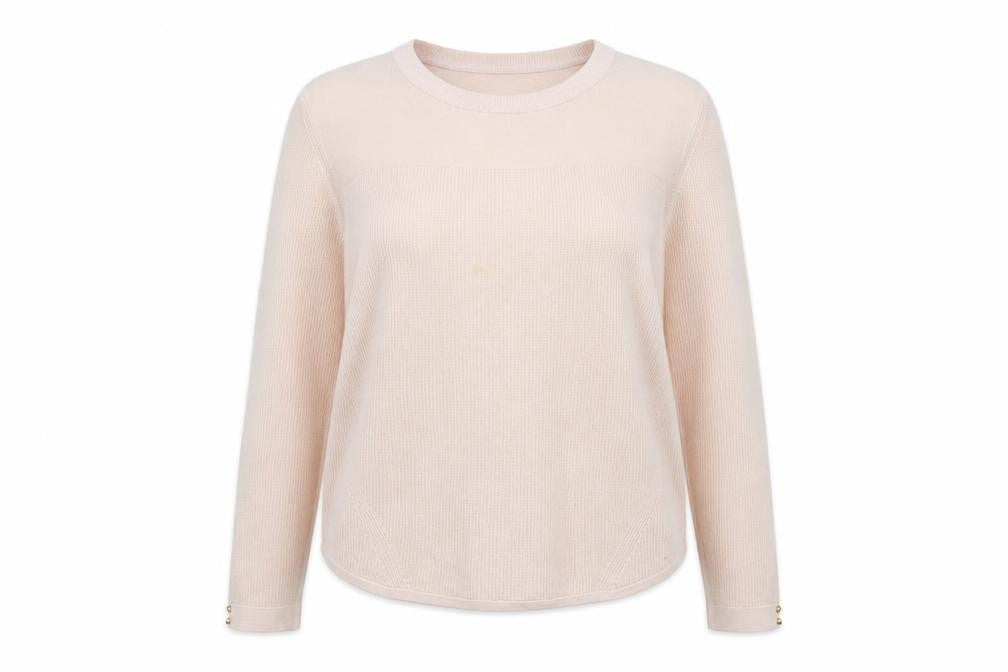 Marks & Spencer Womens Pink Crew Neck Long Sleeve Acrylic Jumper Size 20