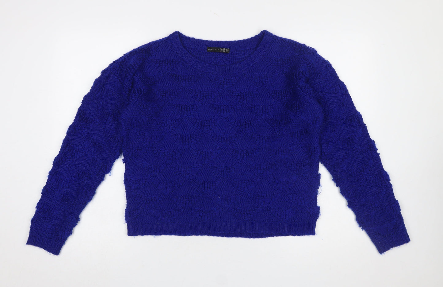 Atmosphere Women's Blue Acrylic Knit Jumper Size 12