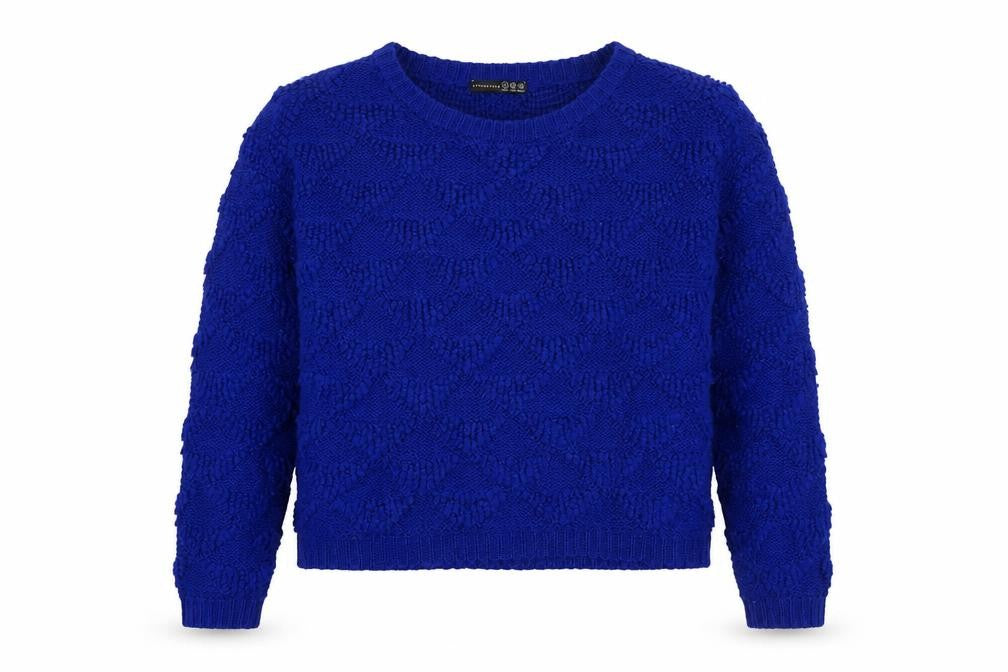 Atmosphere Women's Blue Acrylic Knit Jumper Size 12