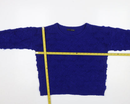 Back view of Atmosphere Women's Blue Acrylic Knit Jumper, size 12