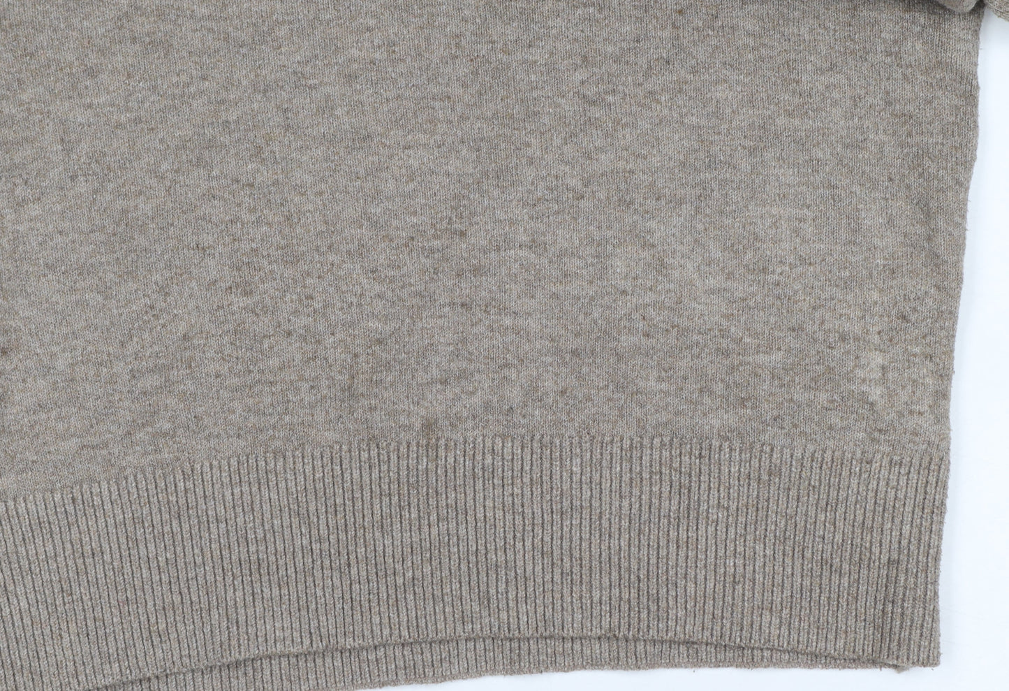 Marks and Spencer Womens Beige V-Neck Knit Pullover Jumper L