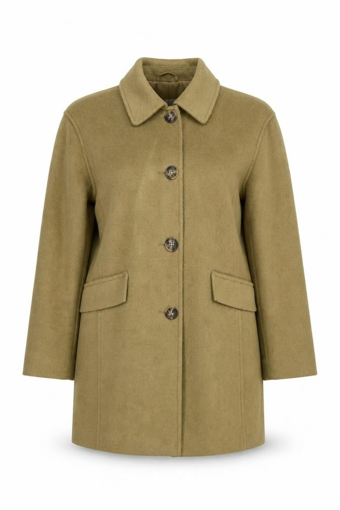 Marks & Spencer Women’s Beige Wool Blend Petite Coat Size 6