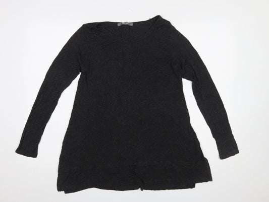 Coin 1804 Women's Black Long Sleeve Tunic Top Size M