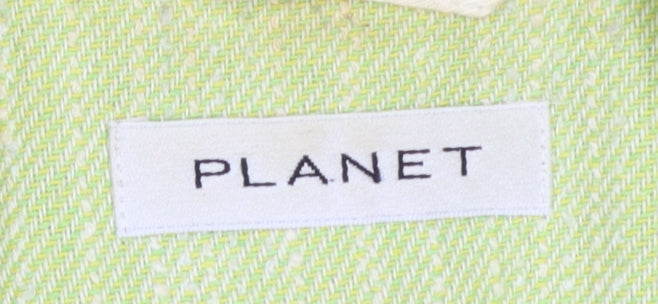 Planet Women's Green Cotton Blend Tailored Blazer UK 14