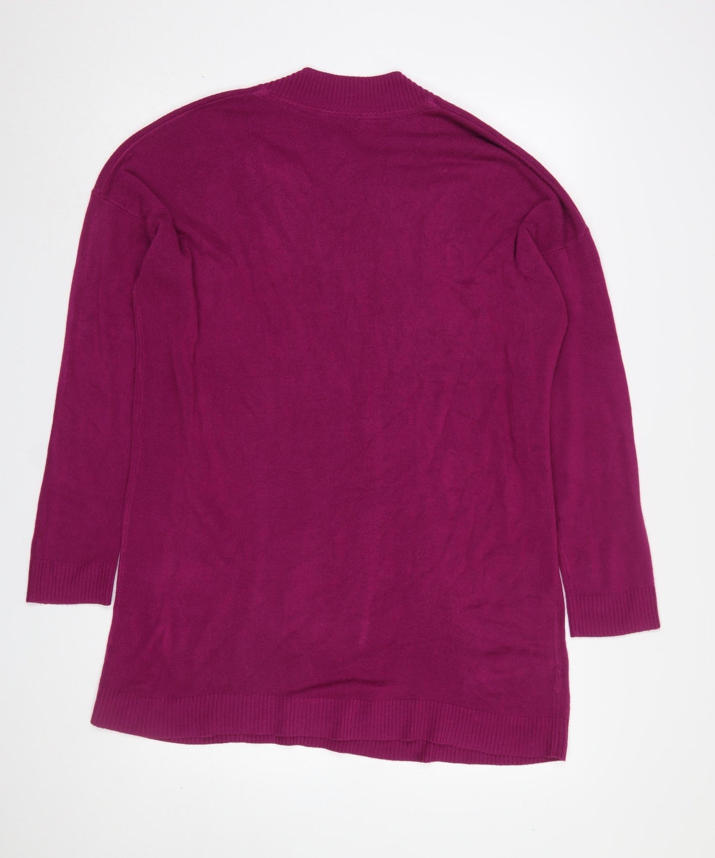 Principles Womens Purple V-Neck Long Sleeve Acrylic Jumper Size 18