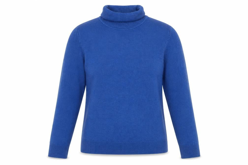 Marks & Spencer Women’s Blue Roll Neck Jumper Size 10 Acrylic Knit