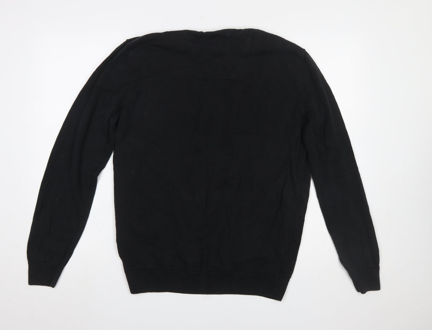 Tom Tailor Men’s Black XL Cotton Crew Neck Jumper