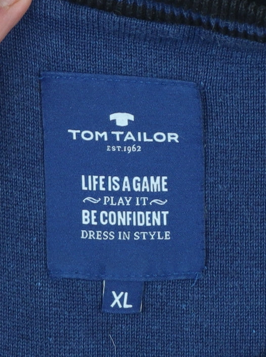 Tom Tailor Men’s Black XL Cotton Crew Neck Jumper