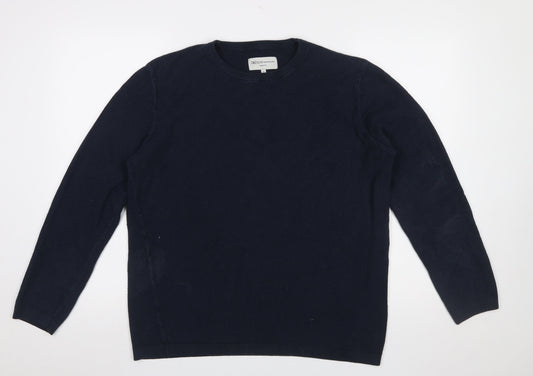Tom Tailor Men’s Blue XL Crew Neck Classic Knit Jumper