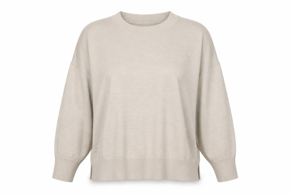 Oasis Petite Women’s Beige L Pullover Knit Jumper Relaxed Fit