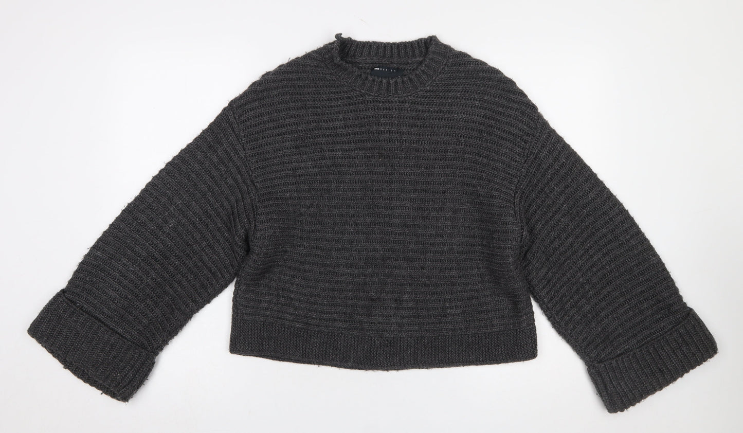 ASOS DESIGN Women’s Grey Chunky Knit Pullover Jumper Size S