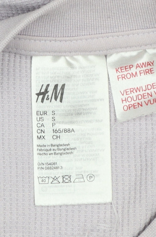 H&M Women’s Lilac Crew Neck Long Sleeve Pullover Sweatshirt Size S