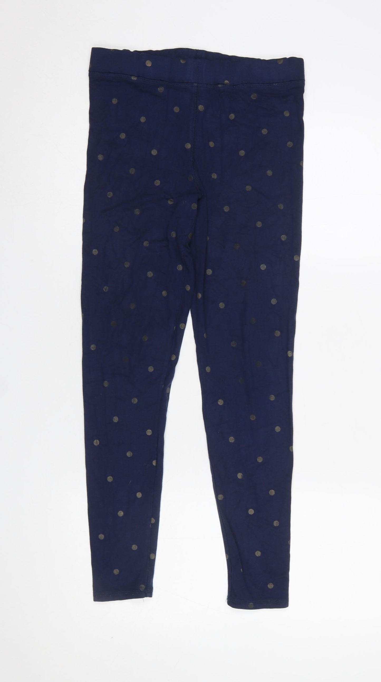 Boden Women's Blue Polka Dot Cotton Stretch Leggings Size 12
