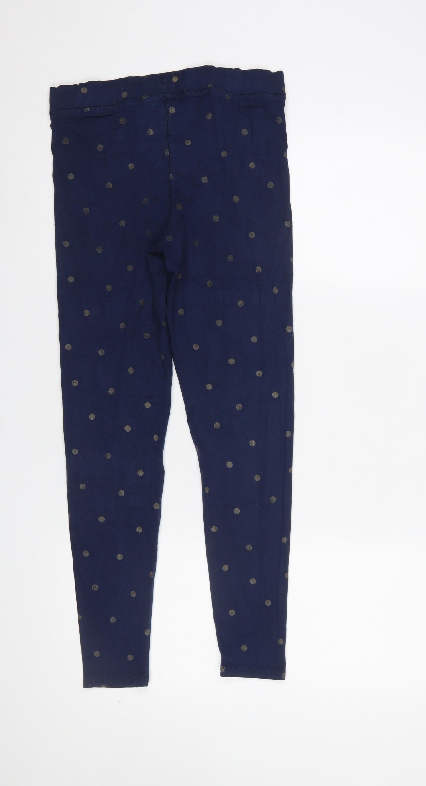 Boden Women's Blue Polka Dot Cotton Stretch Leggings Size 12