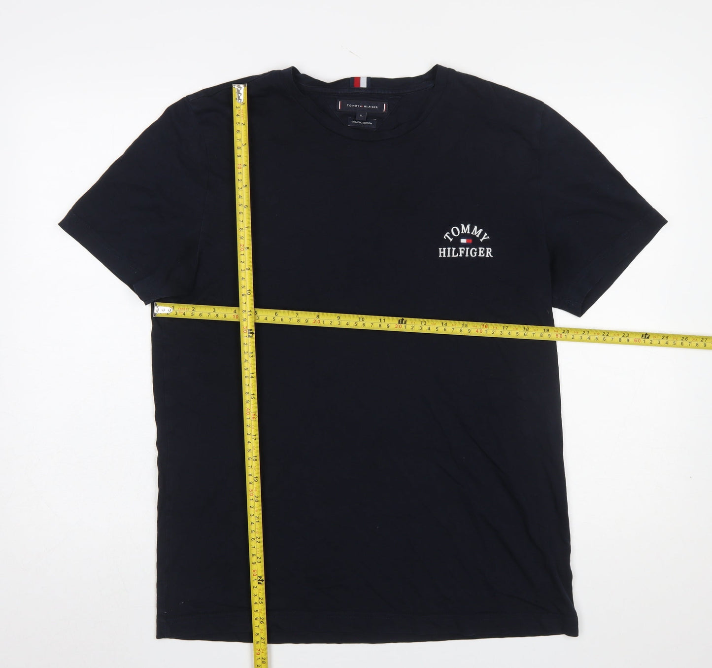 Tommy Hilfiger Men's Blue XL Organic Cotton Crew Neck T-Shirt