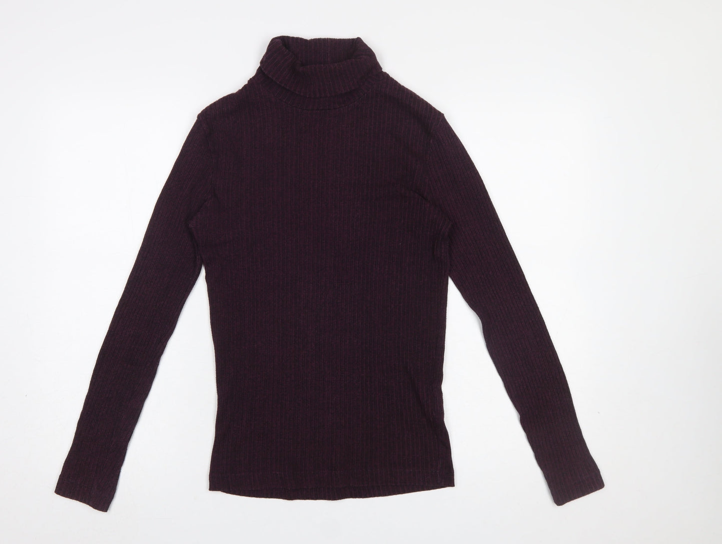 River Island Women’s Purple Roll Neck Knit Long Sleeve Top Size S