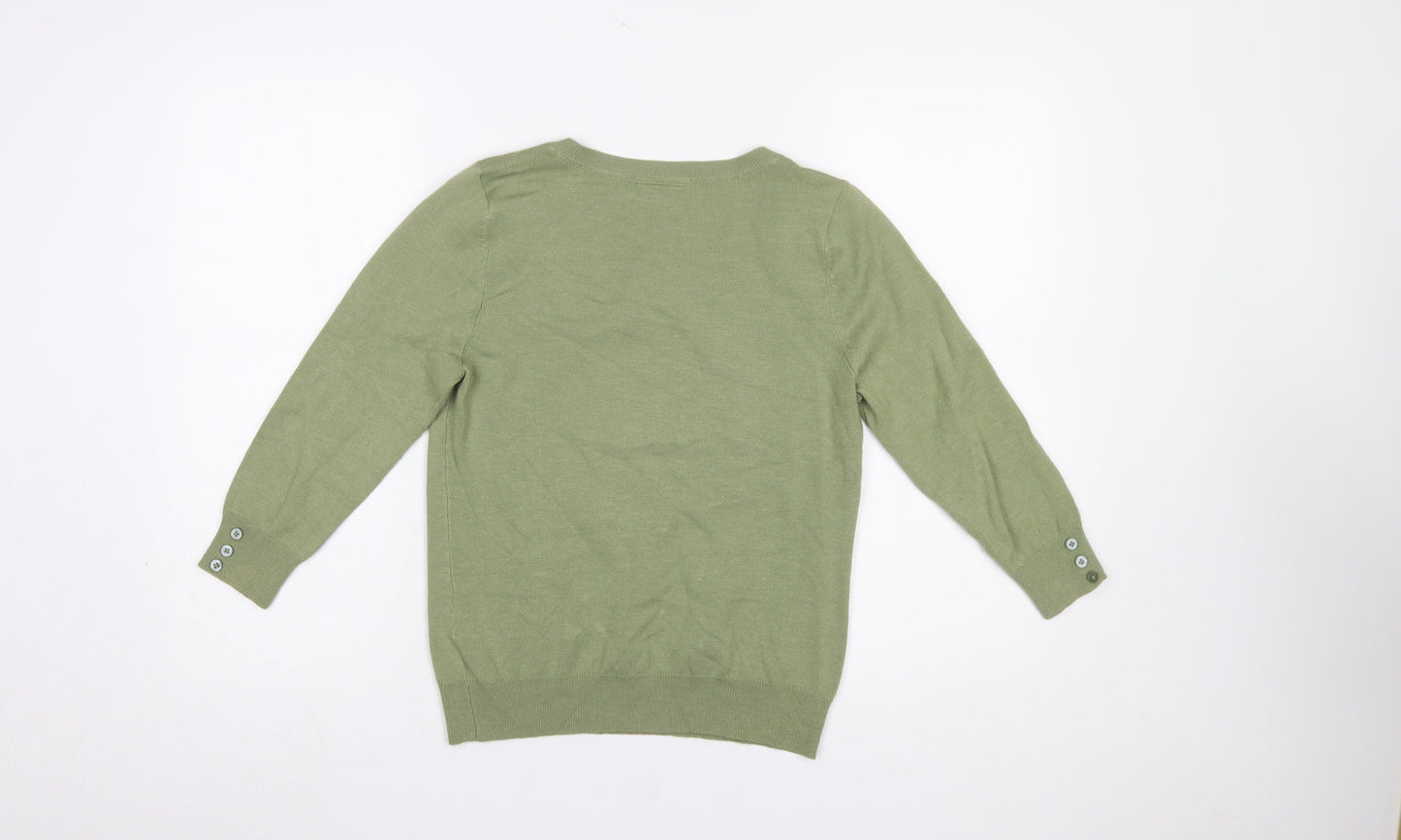 John Lewis Women’s Green Size 12 Scoop Neck Lightweight Jumper