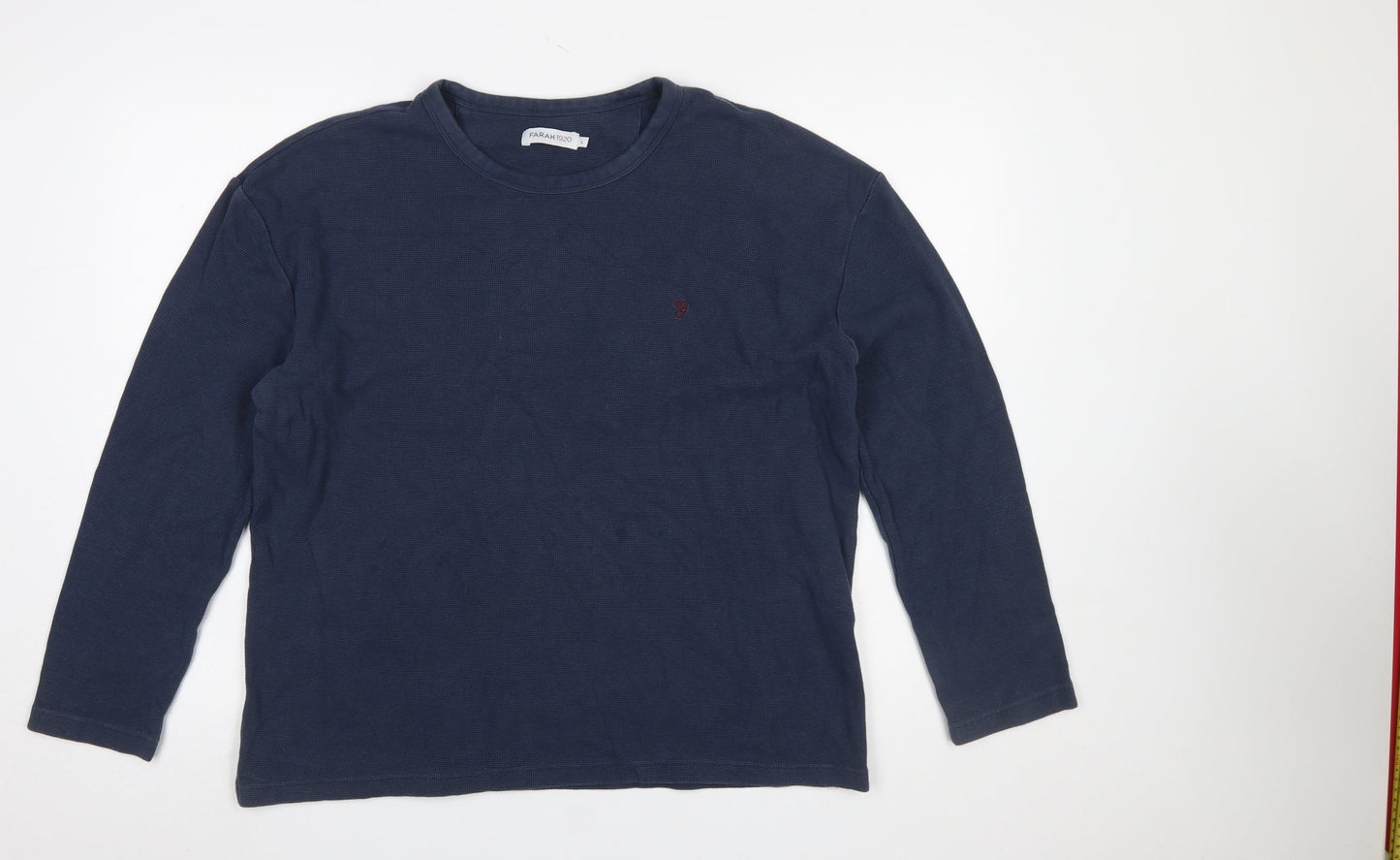 Farah 1920 Men's Blue Long Sleeve Crew Neck Pullover Sweatshirt L