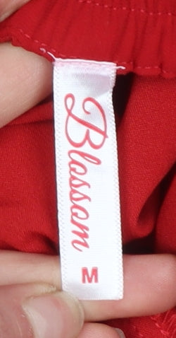 Blossom Women’s Red Cropped Straight Trousers M