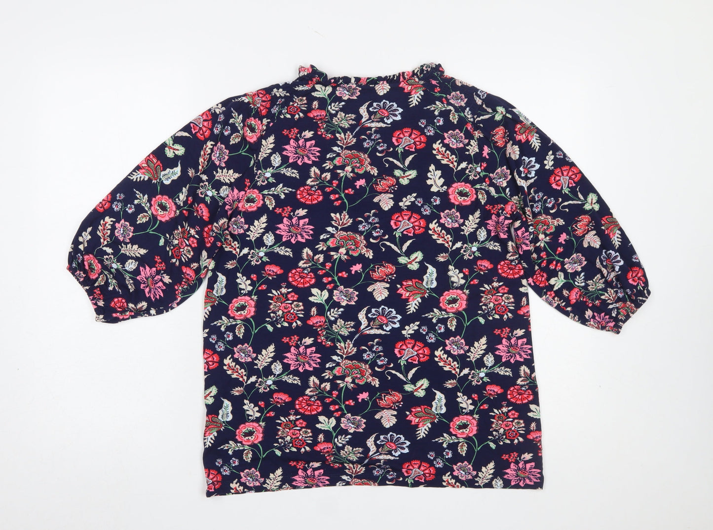 Joules Women’s Multicoloured Floral Ruffle Blouse UK12